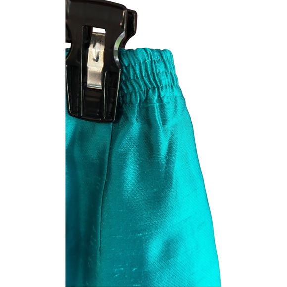 Anne Crimmins for UMI Collections green silk skirt suit Sz 6 - Picture 7 of 10